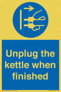 Unplug the kettle when finished